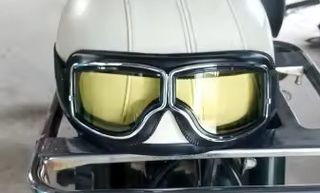 Vintage Style Biker Googles Aviator, Pelle PU/ len