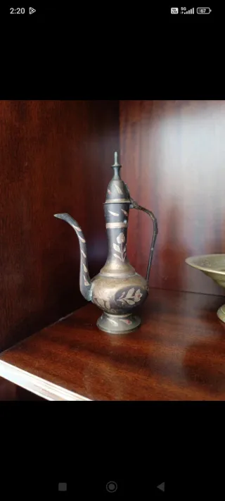 Juego de 3 jarrones decorativos metálicos