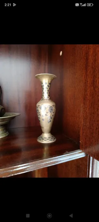 Juego de 3 jarrones decorativos metálicos