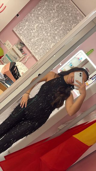 Mono fiesta lentejuelas negro de Pura Vida