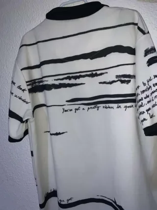 Camiseta Zara Talla L Estampado Letras