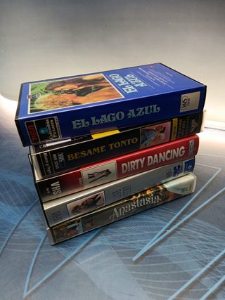 5 cintas, VHS, películas románticas