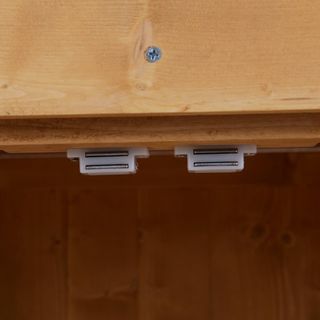 Casita de Madera para Jardín con 2 Puertas, Armario de Exterior para Herramientas de Jardín con Techo Abatible, 74X43X88 Cm