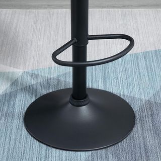 Conjunto de 2 Taburetes de Bar con Altura Ajustable, Base de Metal y Asiento de Piel Sintética, Taburetes Altos Modernos Giratorios con Respaldo y Reposapiés 46X48X83-104Cm, Marrón Oscuro y Negro