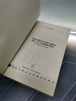 Libro Los siete pilares de la sabiduría T.E.Lawrence