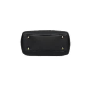 Borsa donna nera e grigia con ciondolo