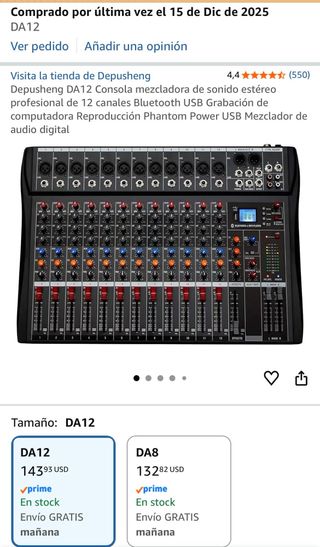 Consola Mezcladora Depusheng DA12