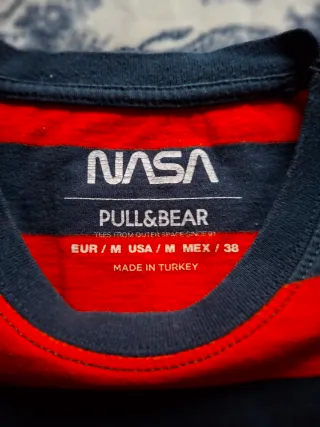 Camiseta Pull&Bear rayas roja y negra