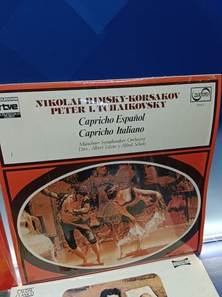 4 dischi, LP, vinili, MUSICA CLASSICA, ALBENIZ, CONCIERTO DE ARANJUEZ e altro
