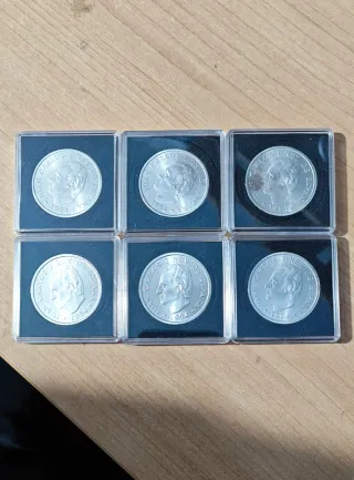 6 Monedas 2000 Pesetas Juan Carlos I 1994