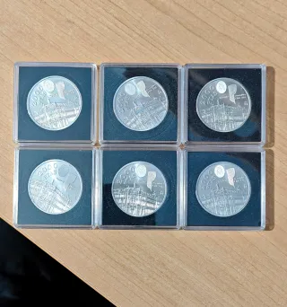 6 Monedas 2000 Pesetas Juan Carlos I 1994