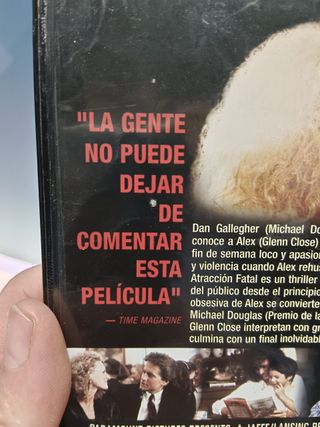 DVD, atracción fatal , buen estado