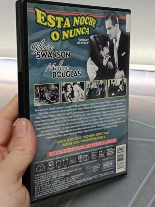 dvd, ESTA NOCHE O NUNCA, GLORIA SWANSON, MELVYN DOUGLAS