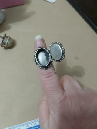 Anello Onice con Camera Segreta Argento