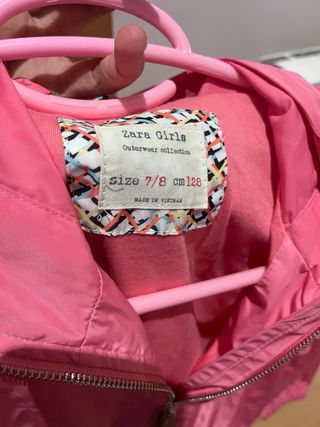 Chubasquero niña 7-8 años rosa