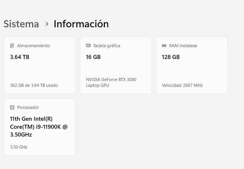Mountain i9 RTX 3080 128GB RAM 4TB NVME afbeelding 7