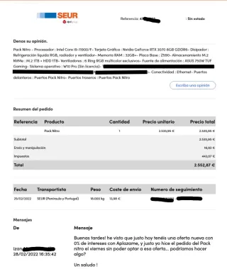 Ordenador gaming! I9-11900/f - 3070 8G