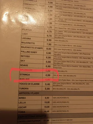 400 gr di filato tubolare in microfibra