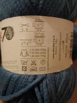 800 gr di filato tubolare in microfibra