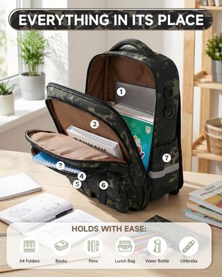 Mochila Amythe camuflaje impermeable 15.6''