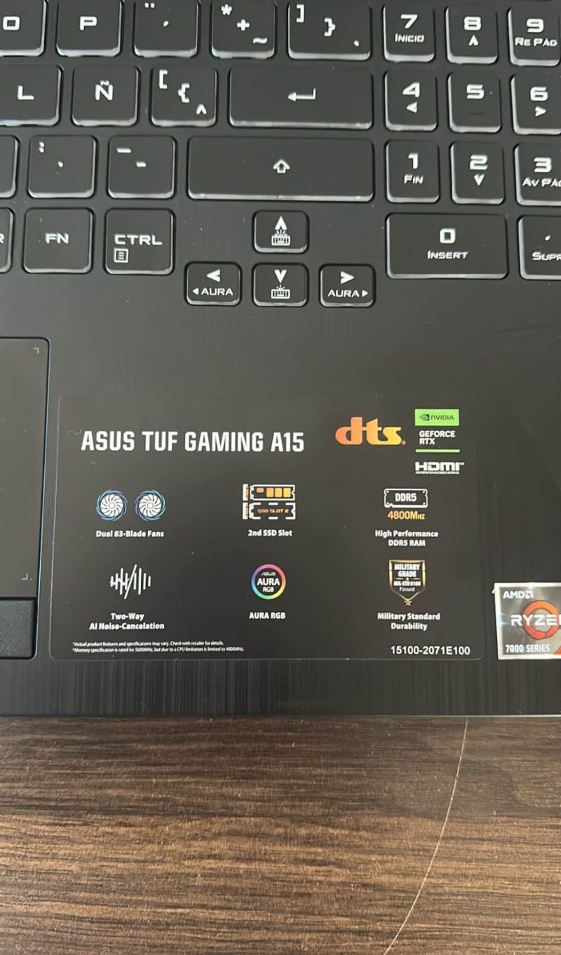 Portatil Asus TUF Gaming A15 afbeelding 3