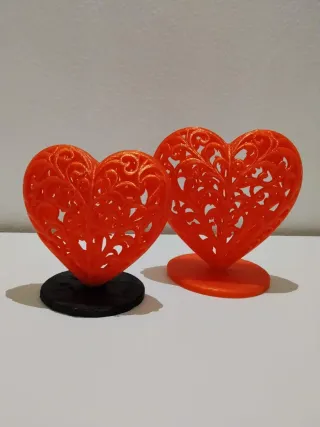 2 Cuori Decorativi Arancioni