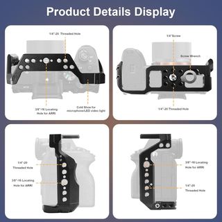 SUNLYTOUR jaula Sony A7R V ARRI Cold Shoe Arca