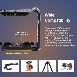 SUNLYTOUR jaula Sony A7R V ARRI Cold Shoe Arca