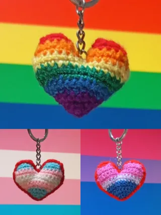 Pack 3 Llaveros Corazón Orgullo LGBT