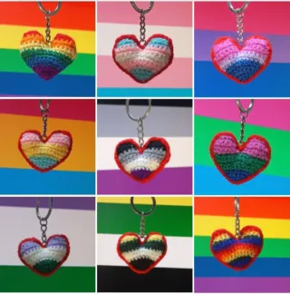 Pack 3 Llaveros Corazón Orgullo LGBT