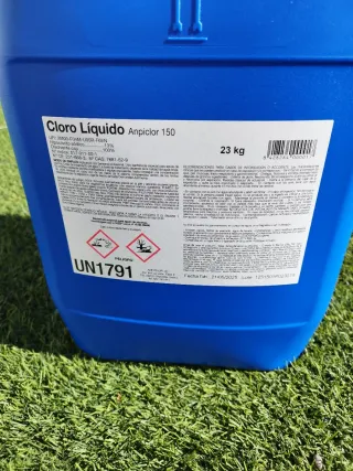 Garrafa, bidonCloro Líquido Profesional Piscina