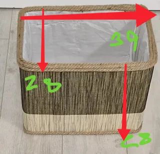 Cesta de almacenaje artesanal