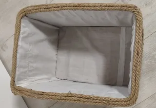 Cesta de almacenaje artesanal