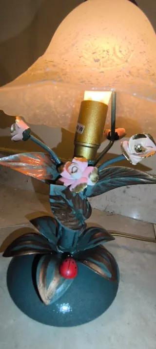 Lume Vintage Fe Battuto da Maestro Fabbro H. 28 L.