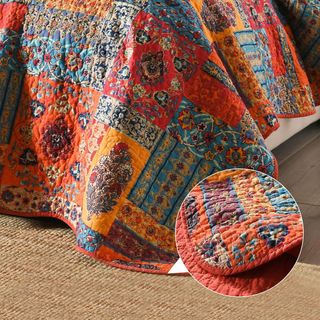 Qucover Colcha Cama 90, Cubrecama 150x200cm Patchw