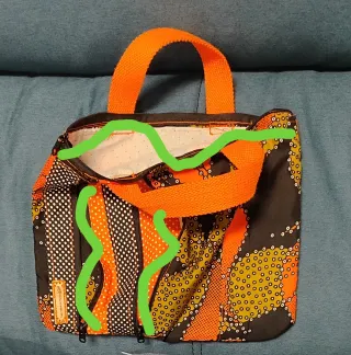 Bolsa para libro/tablet/documentos multicolor