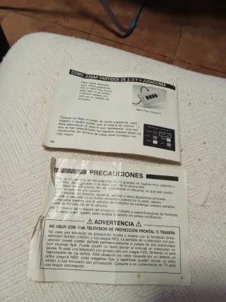 Manual Nintendo NES incompleto