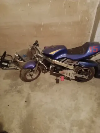 Minimoto Infantil Azul/Morado