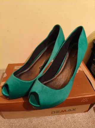 Zapatos de tacón verdes BLANCO