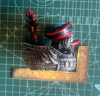 Figura Pato Barco Pirata Resina Negro