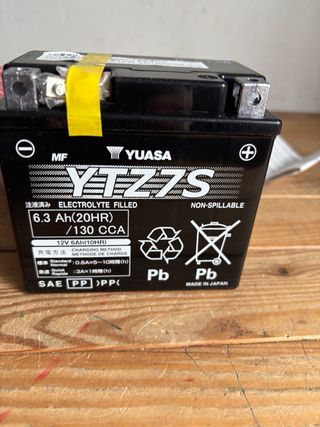 Batería Yuasa YTZ7S 12V 130 CCA AGM VRLA