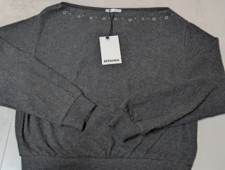 Jersey Bershka gris talla S