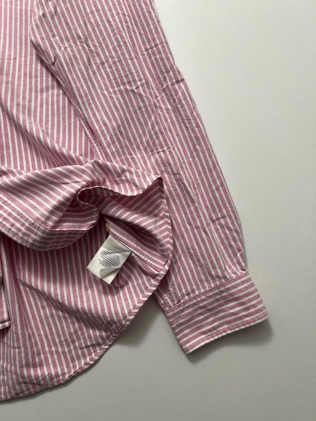 Camisa Ralph Lauren Rayas Rosas Talla L