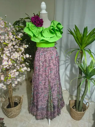 Falda flamenca baile romeria feria ceremonia