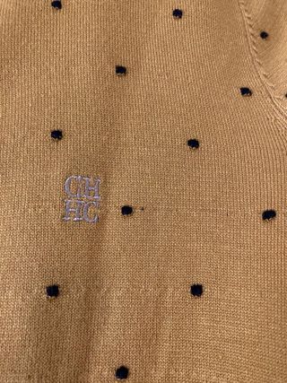 Jersey Carolina Herrera Amarillo con Puntos Negros