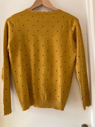 Jersey Carolina Herrera Amarillo con Puntos Negros