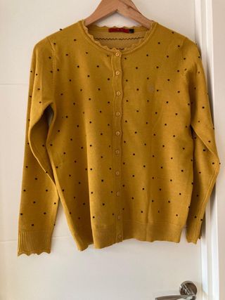 Jersey Carolina Herrera Amarillo con Puntos Negros