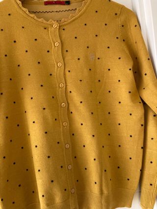 Jersey Carolina Herrera Amarillo con Puntos Negros