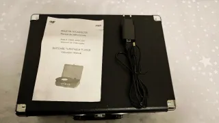 Toca discos portátil maletín