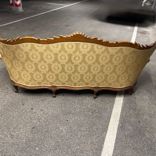 Sofá Isabelino Tela y Madera